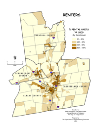 2000 Rental Housing Units Map